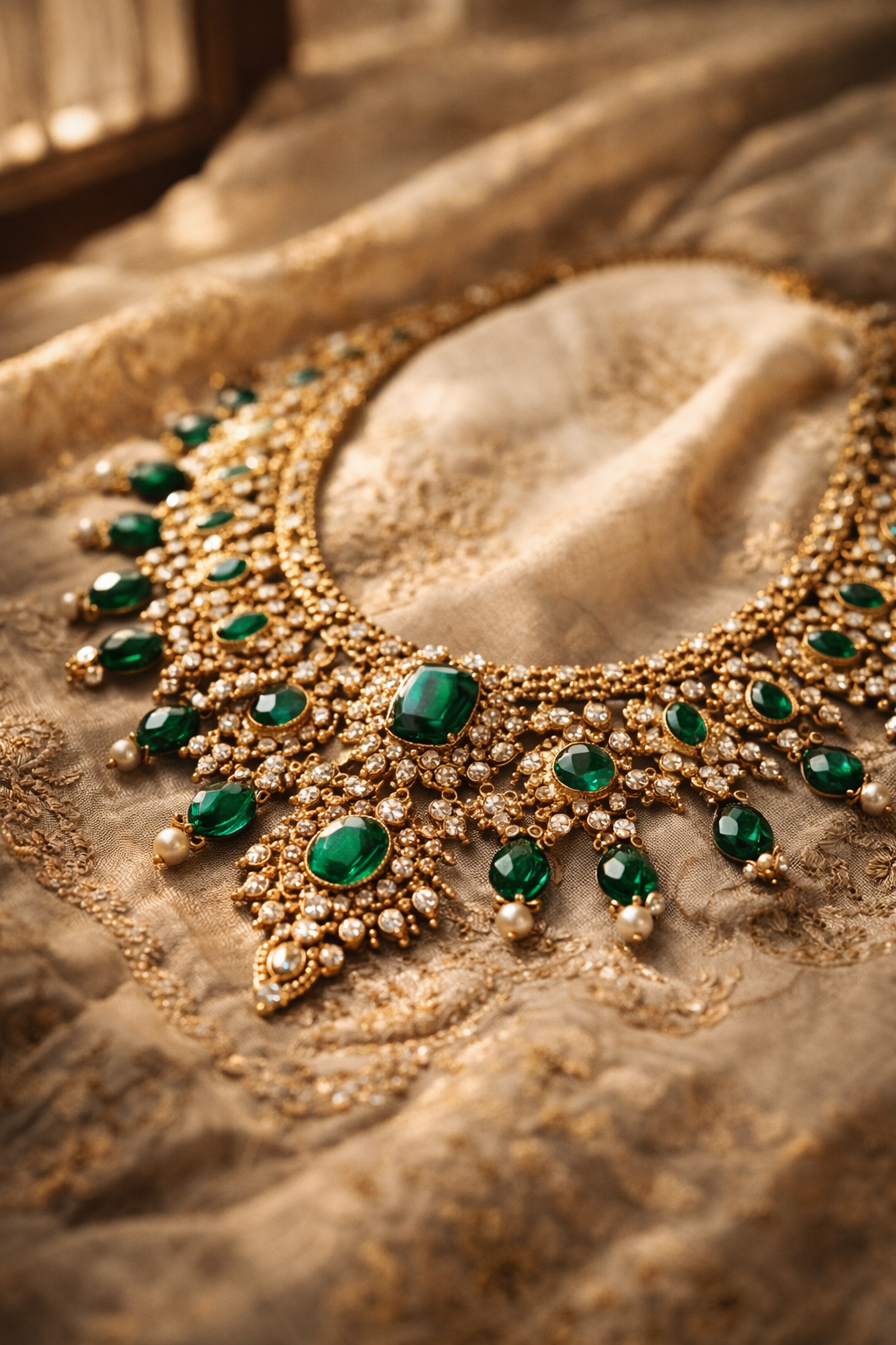 Emerald necklace craftsmanship